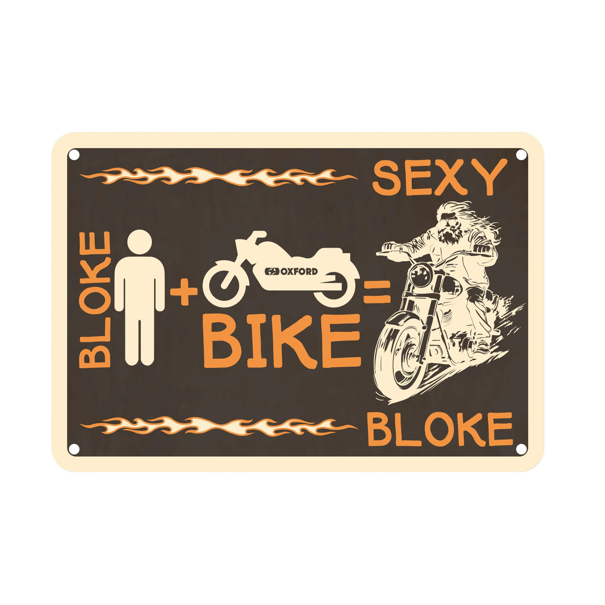 Oxford Metal Workshop Shed Garage Sign - The Perfect Gift for a Biker