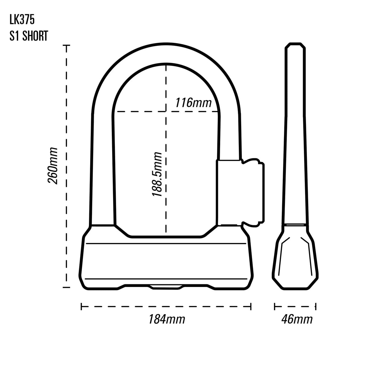 Oxford Grinder S1 Anti Angle Grinder Shackle U-Lock