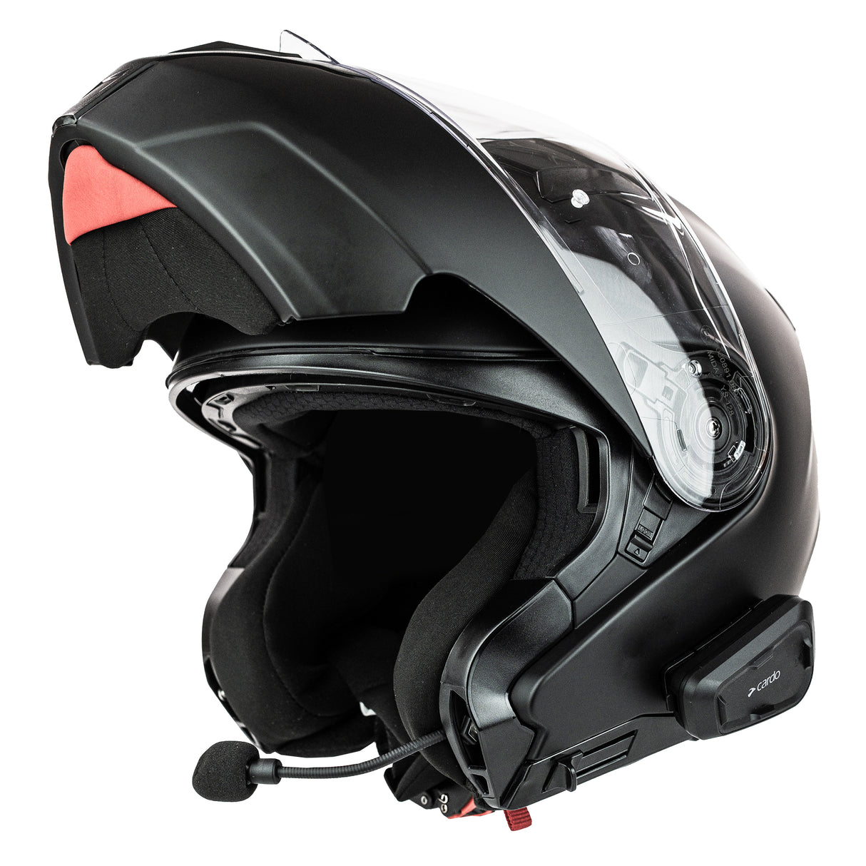 MIDA MV-5 Flip Front Helmet + Fitted Cardo Bluetooth Intercom System