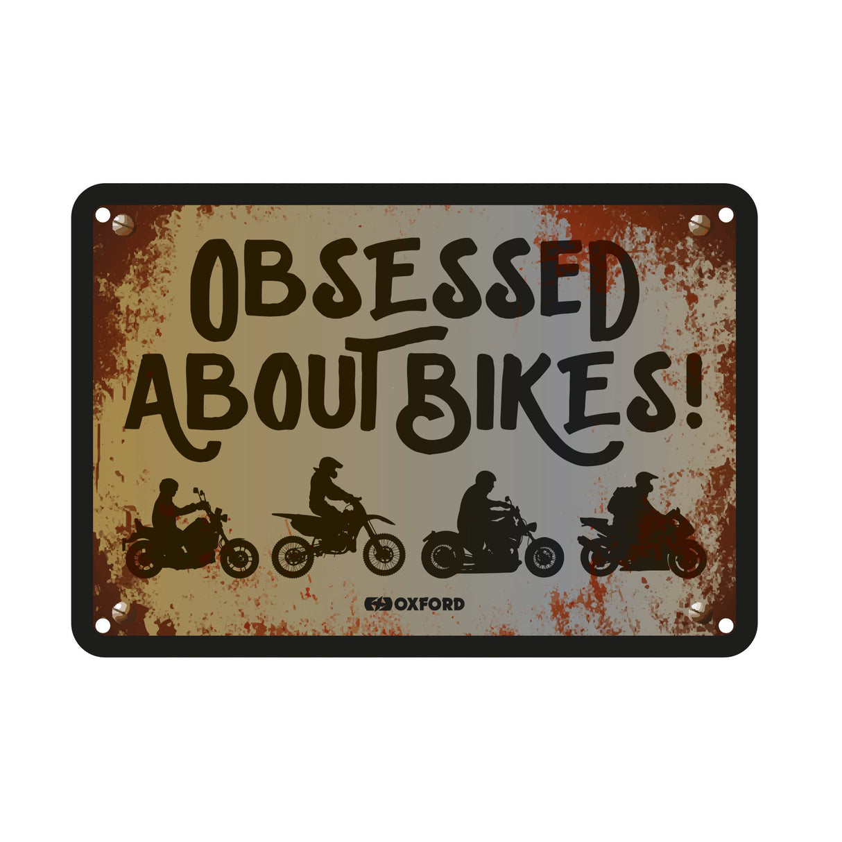 Oxford Metal Workshop Shed Garage Sign - The Perfect Gift for a Biker