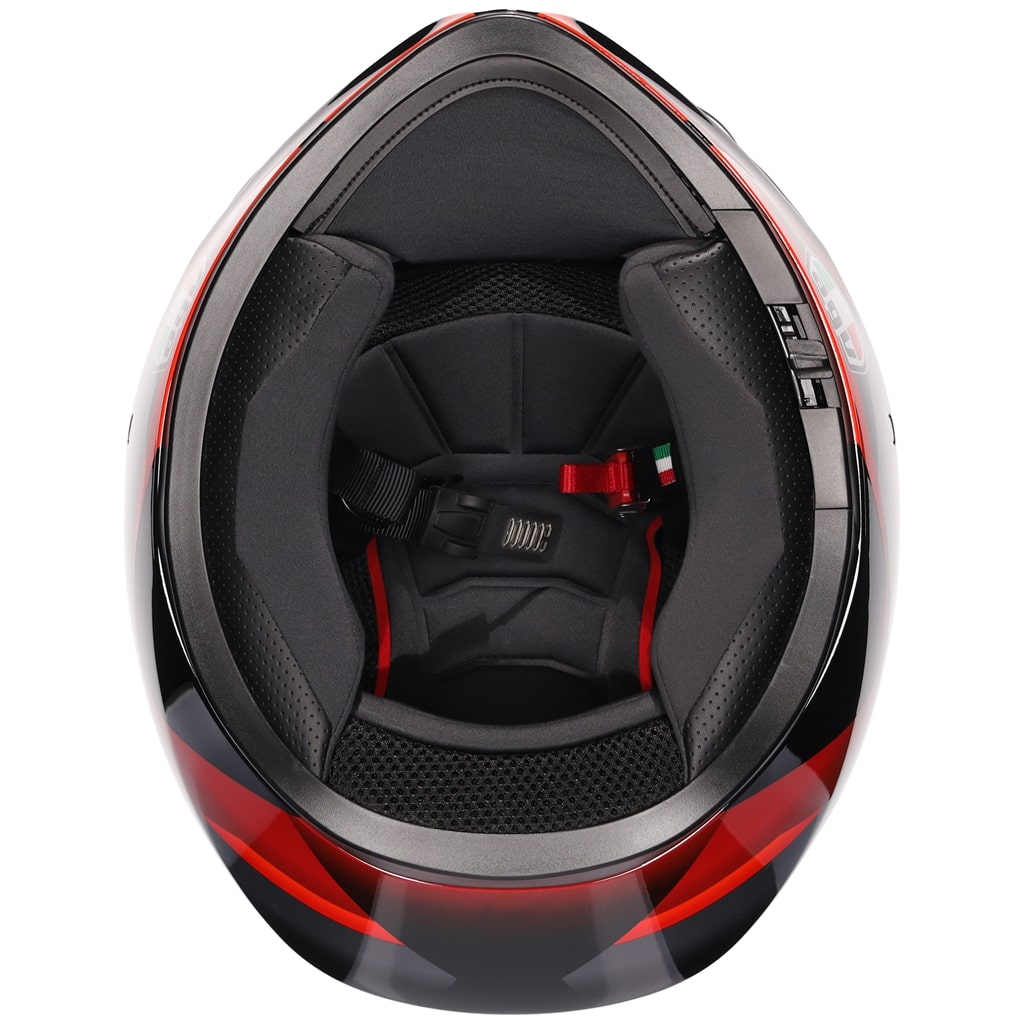 AGV K3 E2206 Full Face Motorcycle Helmet - Striga Black, Grey, Red
