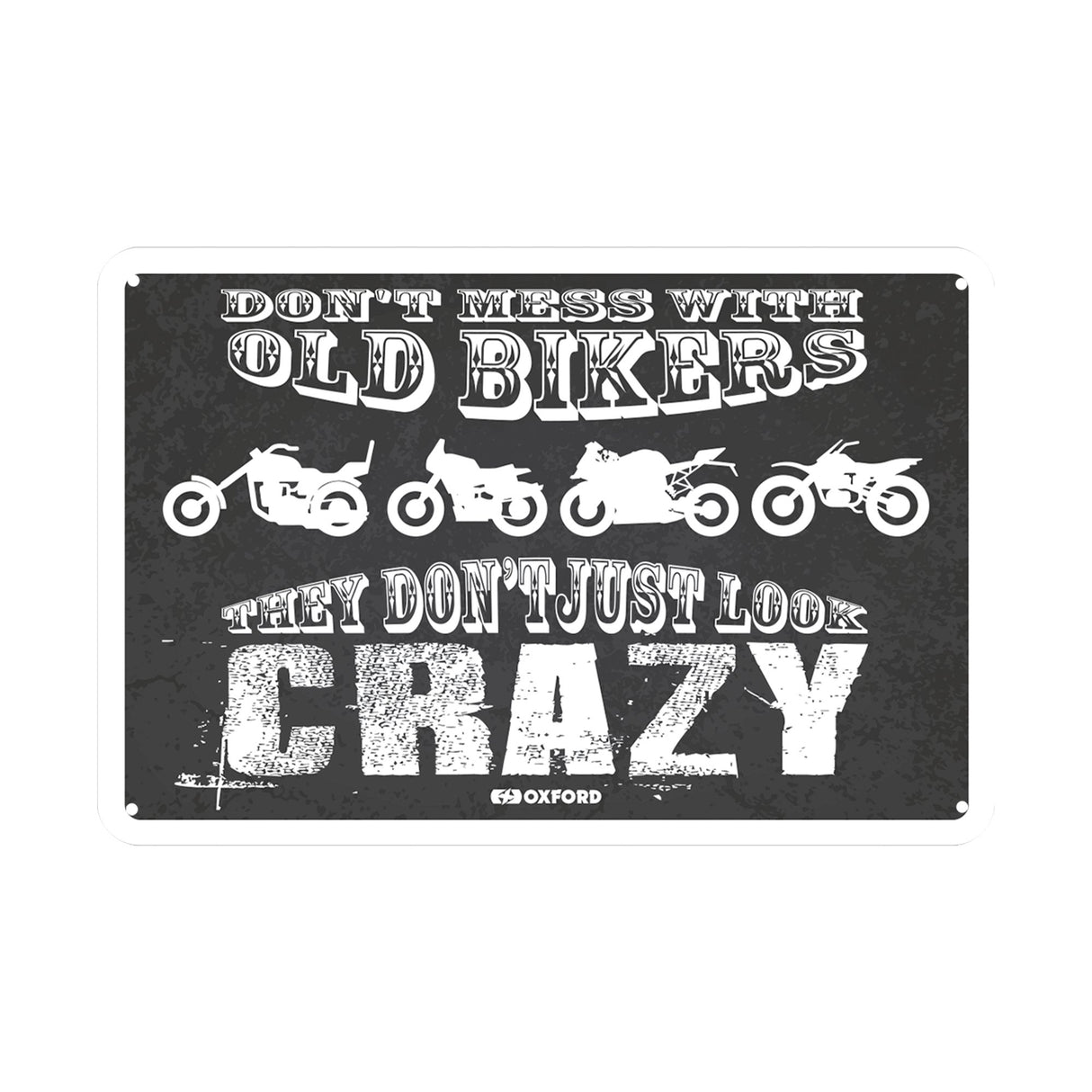Oxford Metal Workshop Shed Garage Sign - The Perfect Gift for a Biker