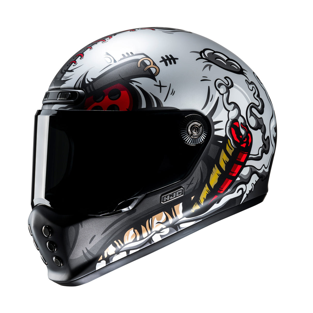 HJC V10 Vintage Retro Fibreglass Full Face Helmet