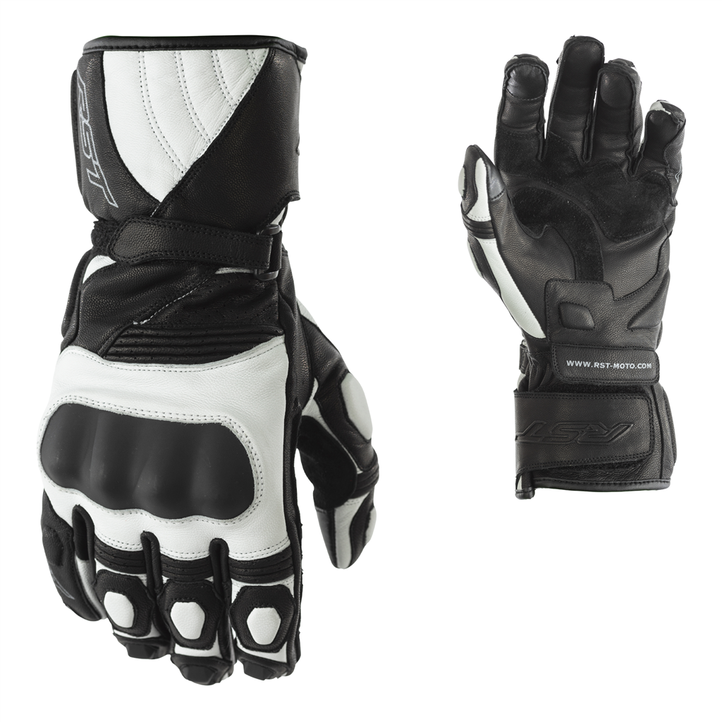 RST GT CE Approved Sports Gloves - Black / White