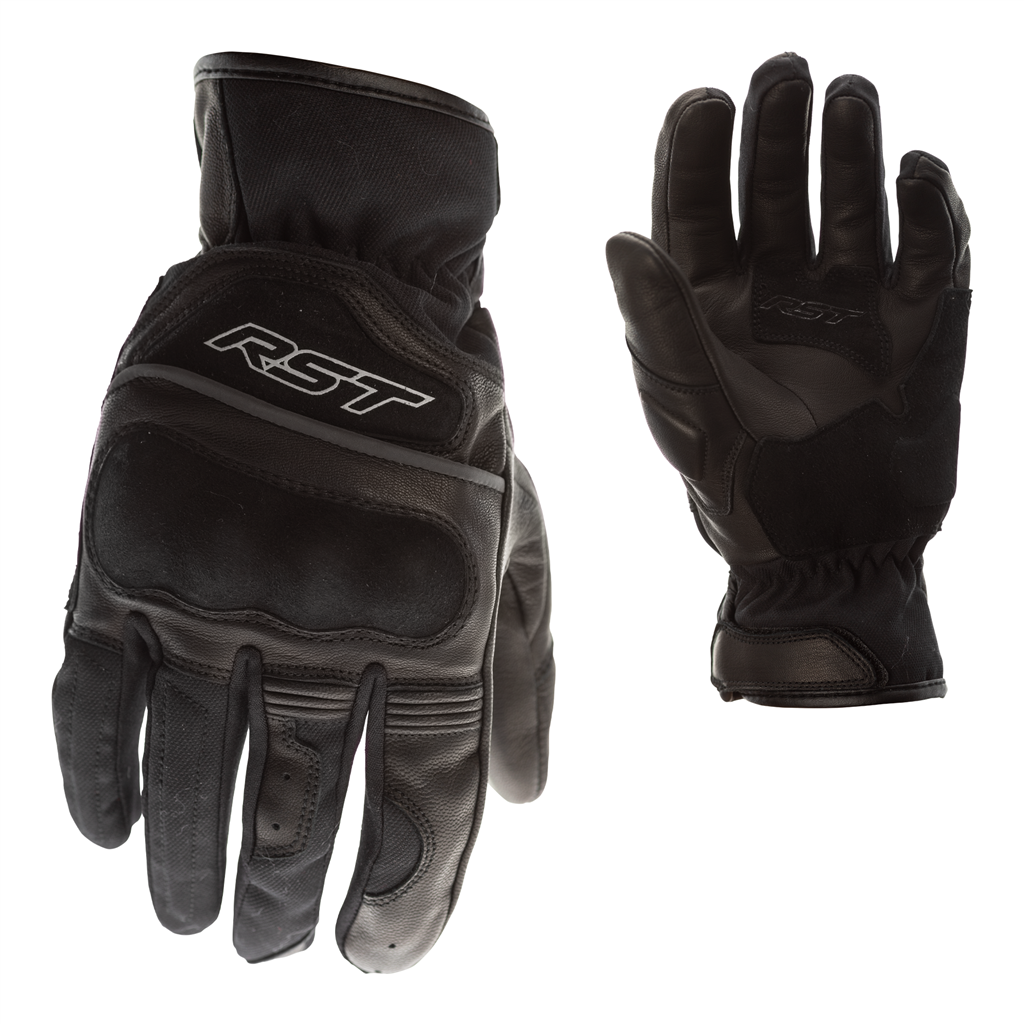RST Raid CE Approved Short Textile Gloves - Black
