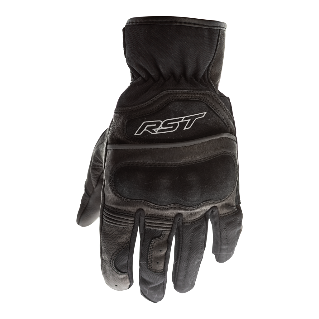 RST Raid CE Approved Short Textile Gloves - Black