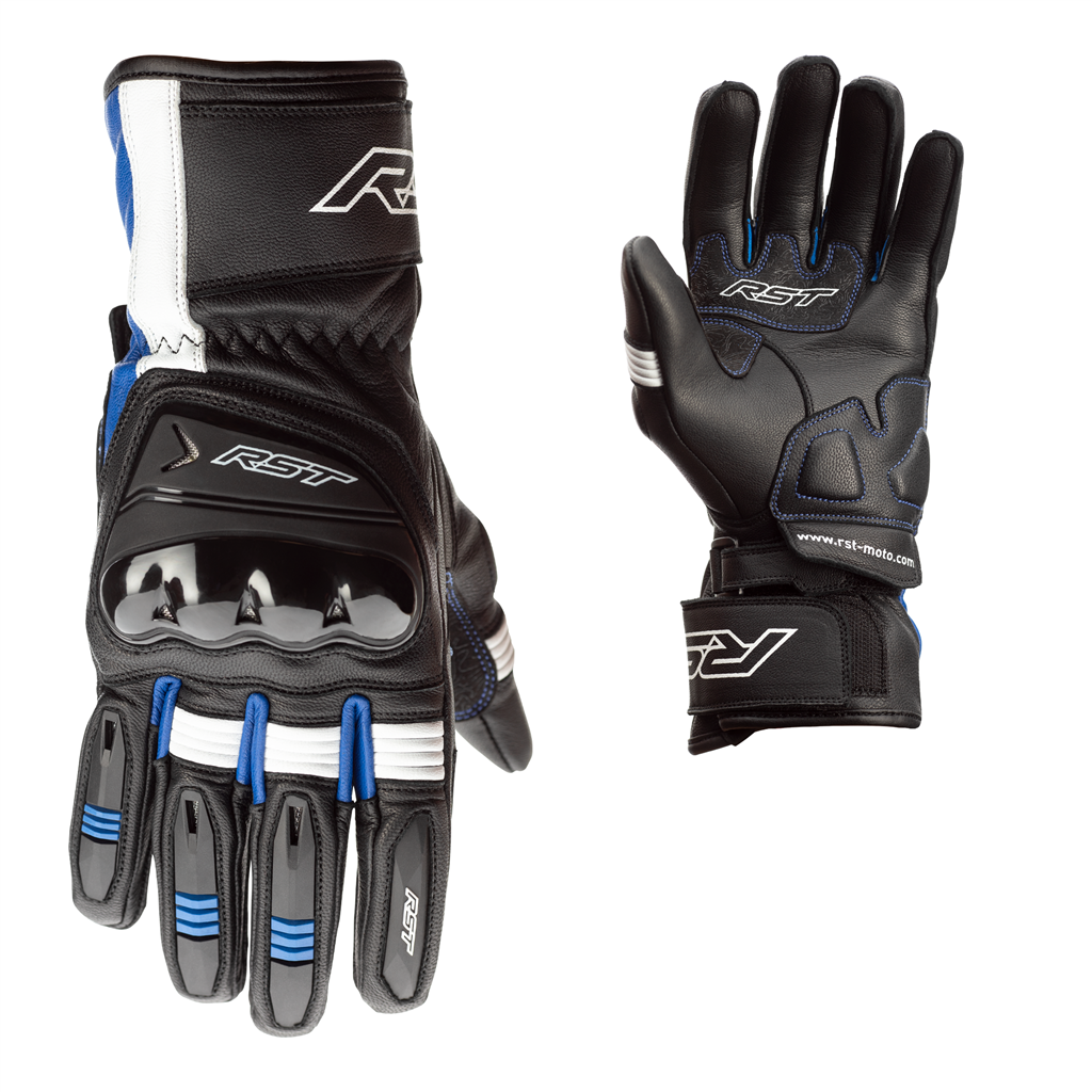 RST 2404 Pilot CE Sports Gloves - Black / White / Blue