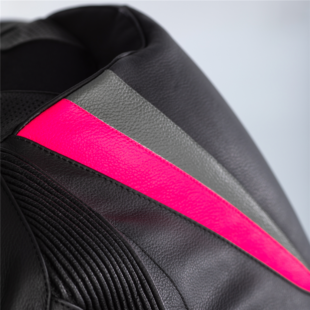RST TracTech Evo 4 CE Ladies Leather Suit - Black / Grey / Pink