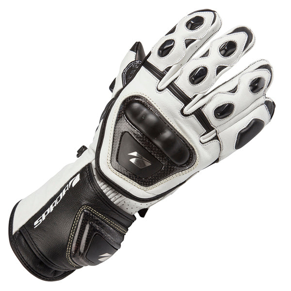 SPADA CURVE RACE SPORTS MOTORCYCLE MOTORBIKE LEATHER GLOVES WHITE - Spada - - MSG BIKE GEAR