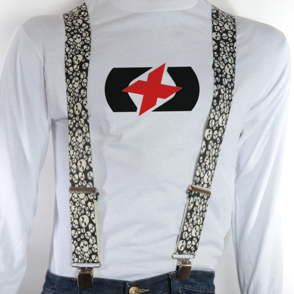 Oxford Riggers Braces - Skulls