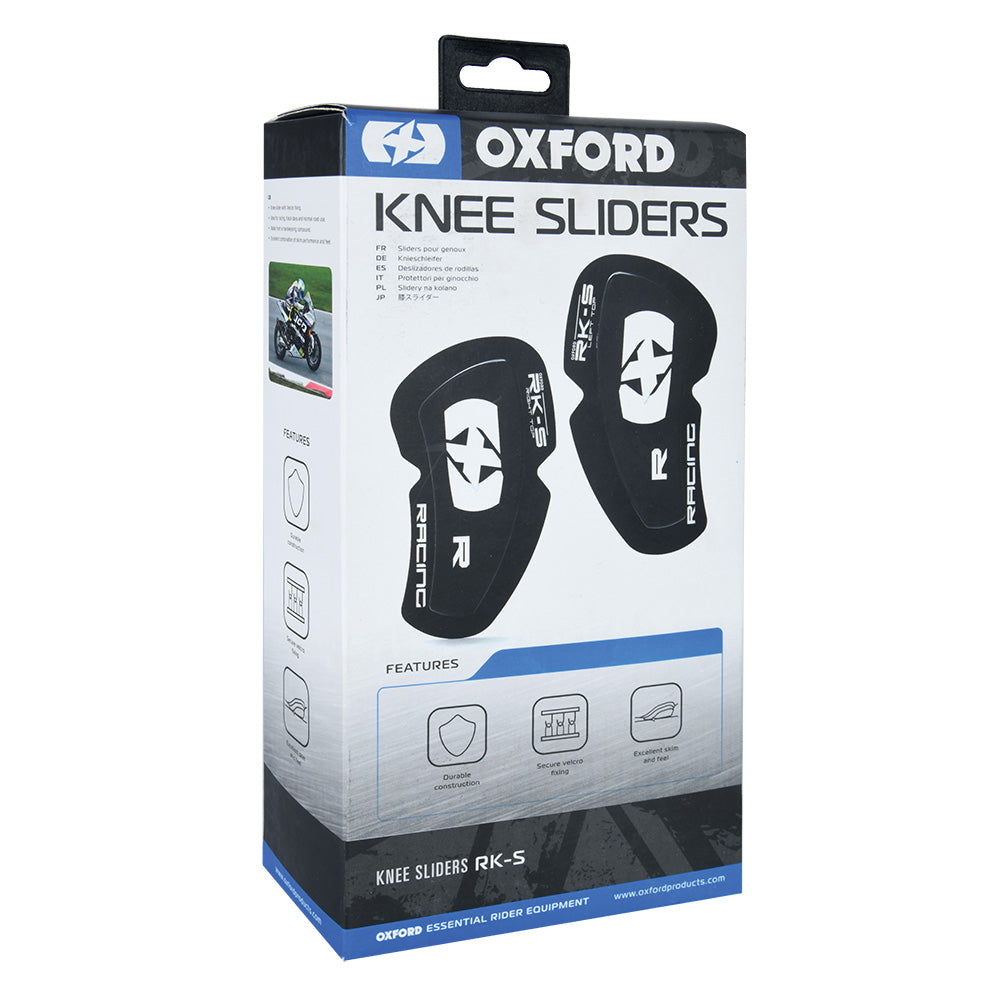 Oxford RK-S Knee Sliders - Black / White