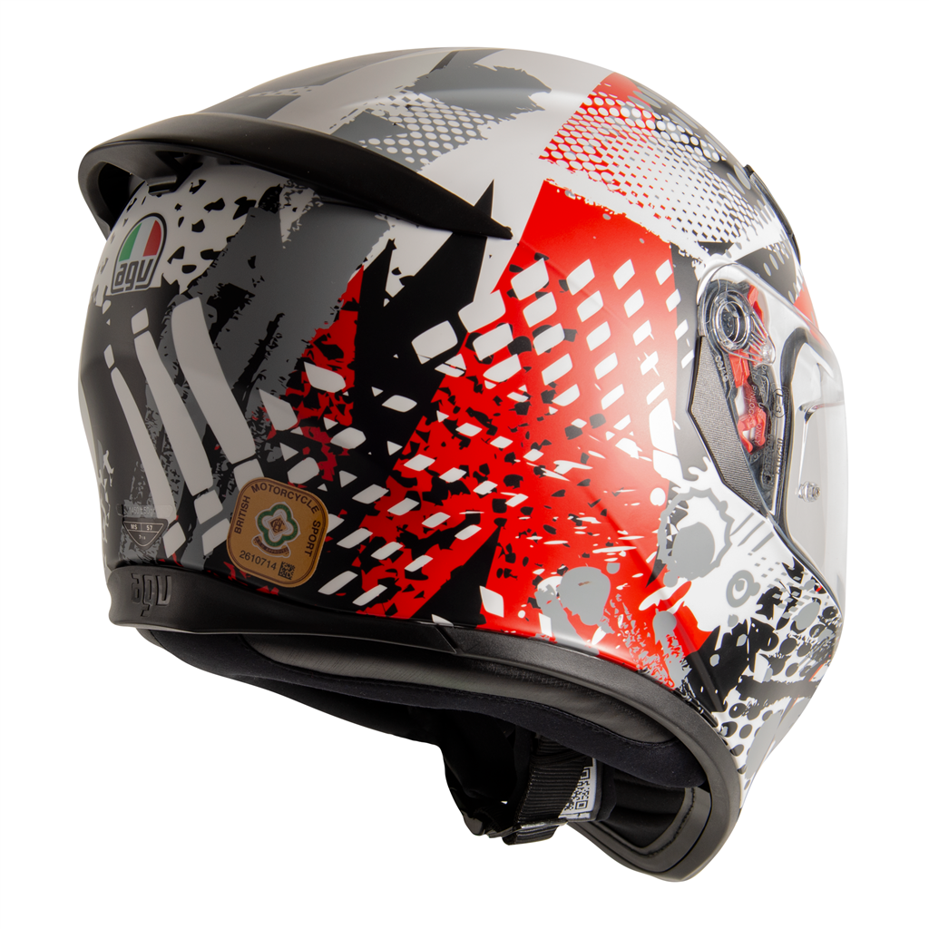 AGV K3 SV-S Pop Full Face Helmet - Black / Red / Grey