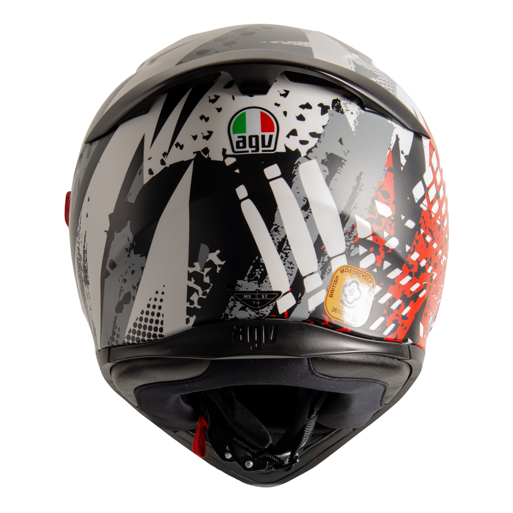 AGV K3 SV-S Pop Full Face Helmet - Black / Red / Grey