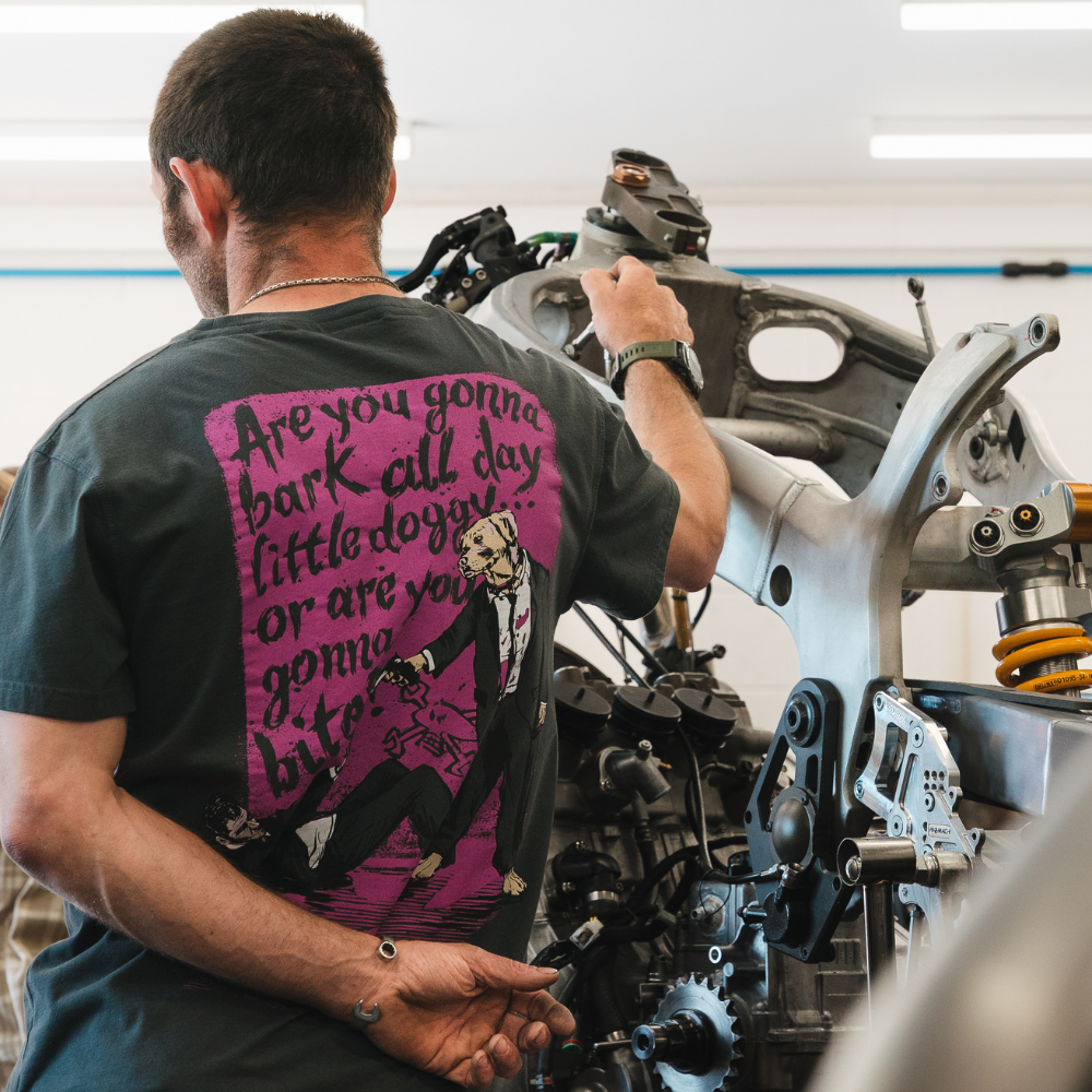 Red Torpedo Guy Martin Reservoir Nige T-Shirt