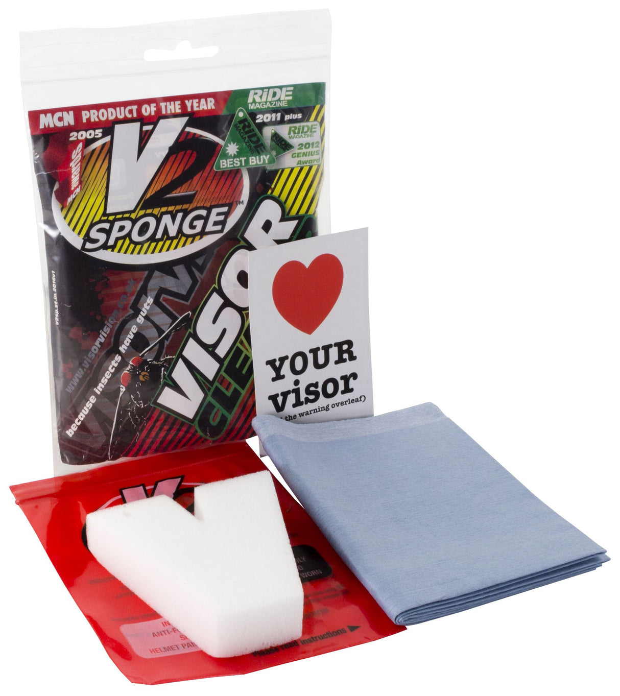Bike It V2 Sponge Visor Cleaning Pocket Pack (5 Pack)