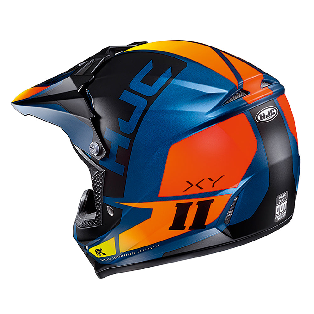 HJC CL-XY II Creed Youth MC27SF Blue Orange Youth Kids Off Road Helmet