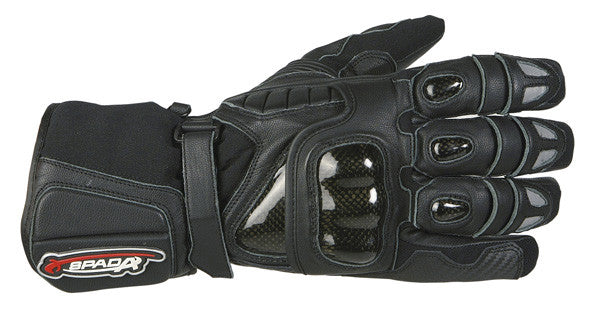 SPADA FORCE 2 WP WATERPROOF MOTORCYCLE MOTORBIKE LEATHER GLOVES BLACK - Spada - - MSG BIKE GEAR