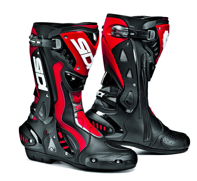 SIDI ST BLACK/RED MOTORCYCLE SPORTS RACE BOOTS + FREE SOCKS - Sidi - - MSG BIKE GEAR