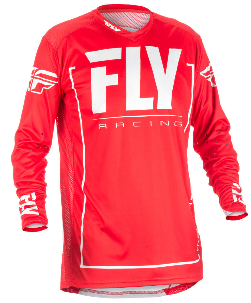 Fly Racing Lite Hydrogen Adult Motocross MTB Jersey - Red/Grey