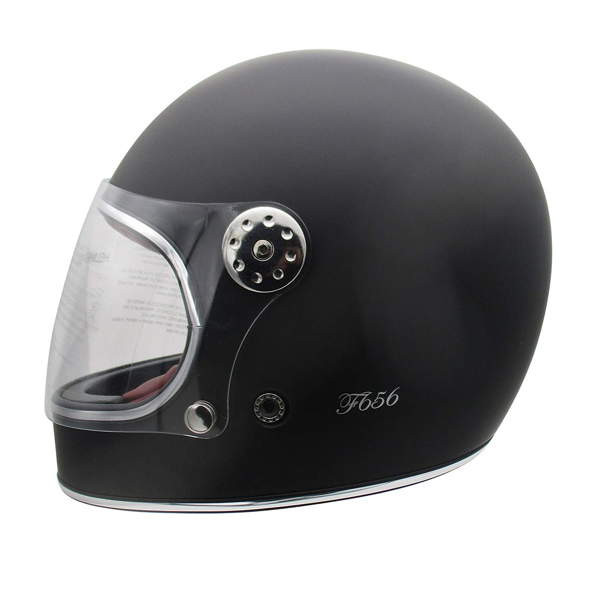 Viper F656 Vintage Full Face Helmet - Matt Black