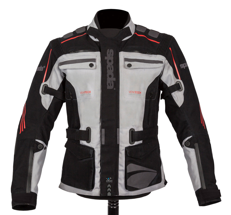 Spada Textile Waterproof Jacket Ascent CE Black/Grey