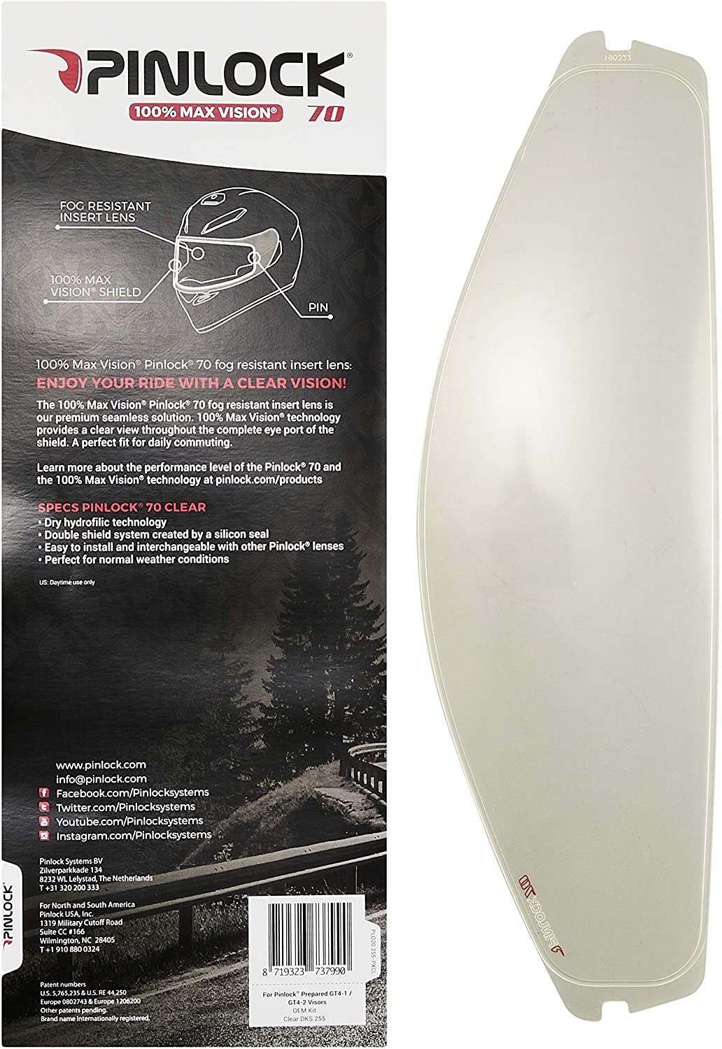 AGV Max Vision 70 K-5 S/K-3 SV Pinlock