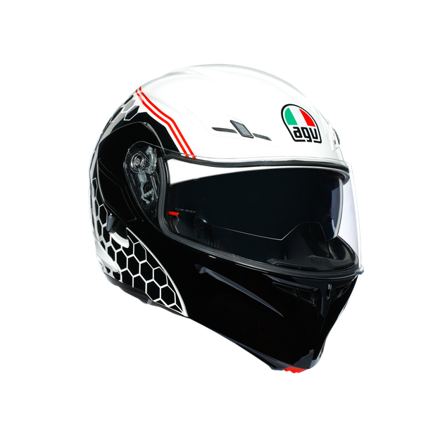 AGV Compact-ST Detroit Flip Front Helmet - White / Black