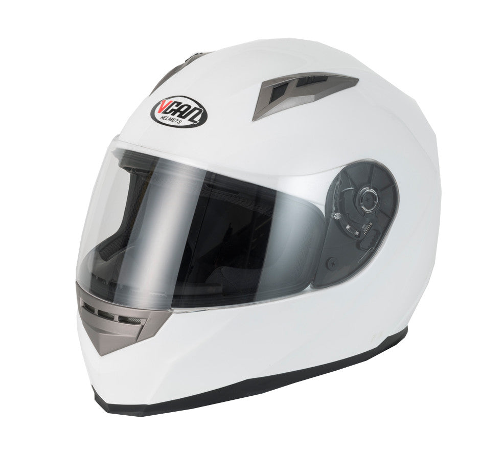 Vcan V158 Full Face Helmet - Gloss White
