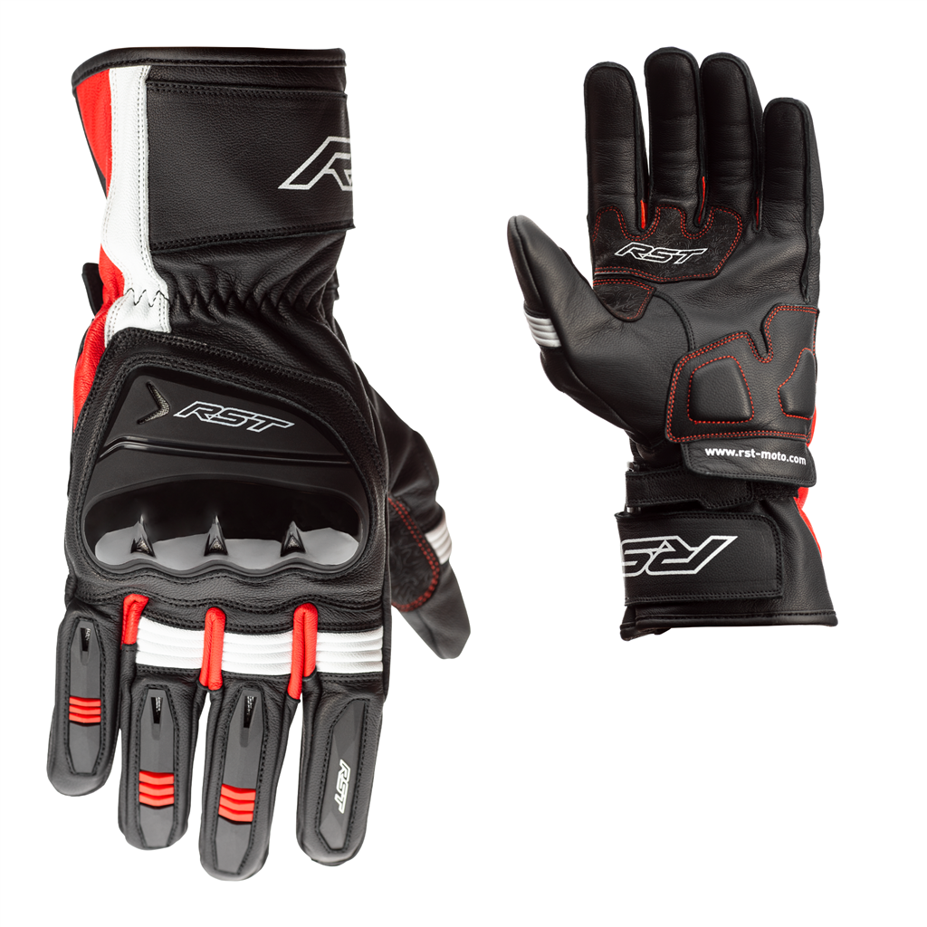 RST Pilot CE Sports Gloves - Black / White / Red