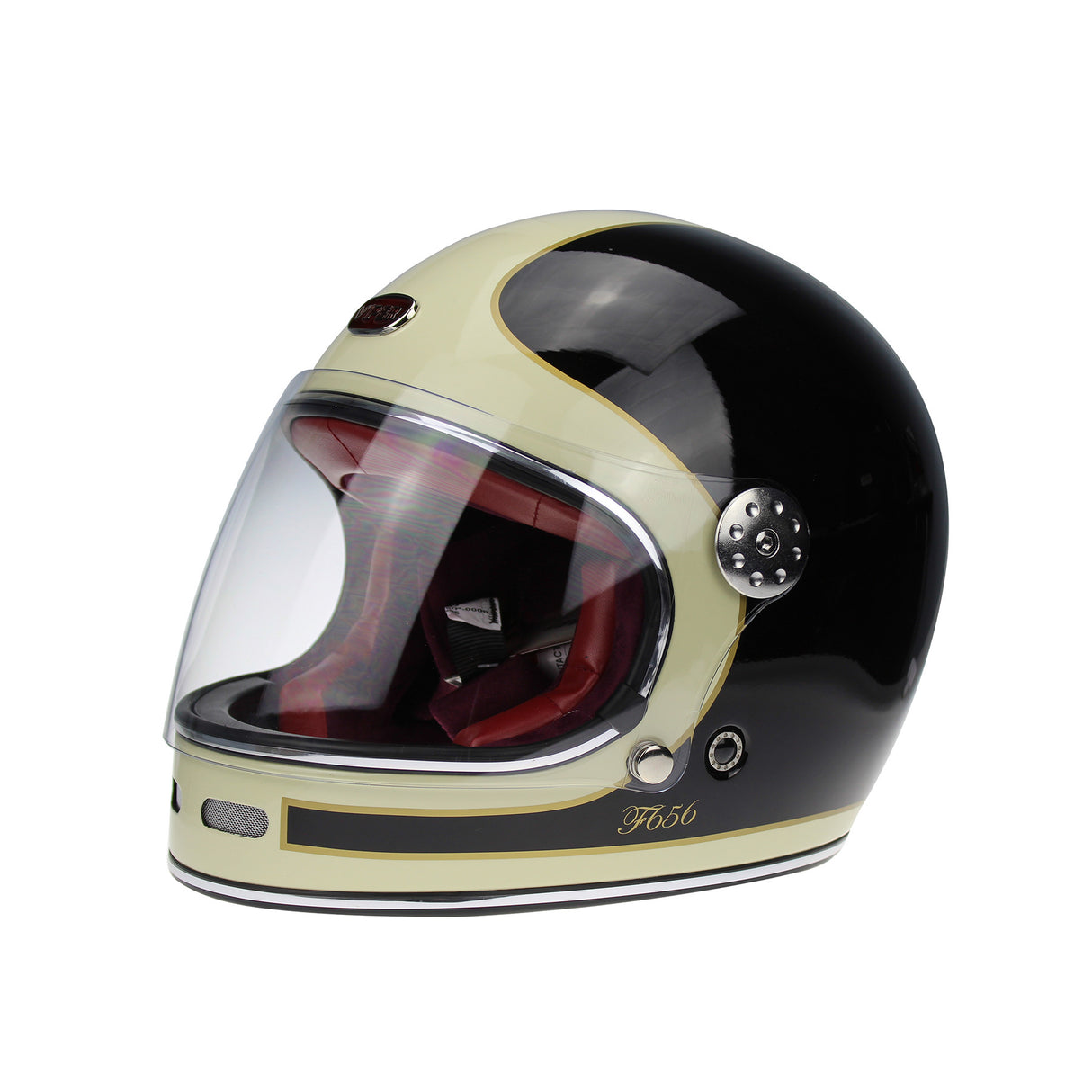 Viper F656 Vintage Full Face Helmet - Black / White