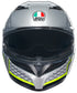 AGV K3 E2206 Full Face Motorcycle Helmet - Fortify Grey, Black, Yellow