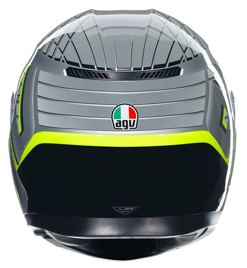 AGV K3 E2206 Full Face Motorcycle Helmet - Fortify Grey, Black, Yellow