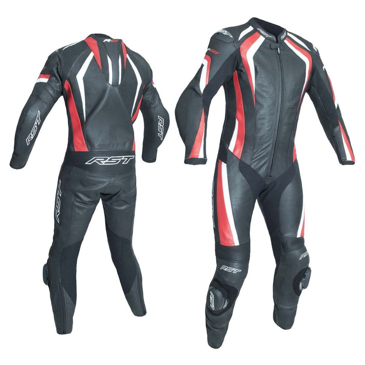 RST 2068 R-18 CE Mens Armoured Leather One Piece Motorcycle Suit - Red
