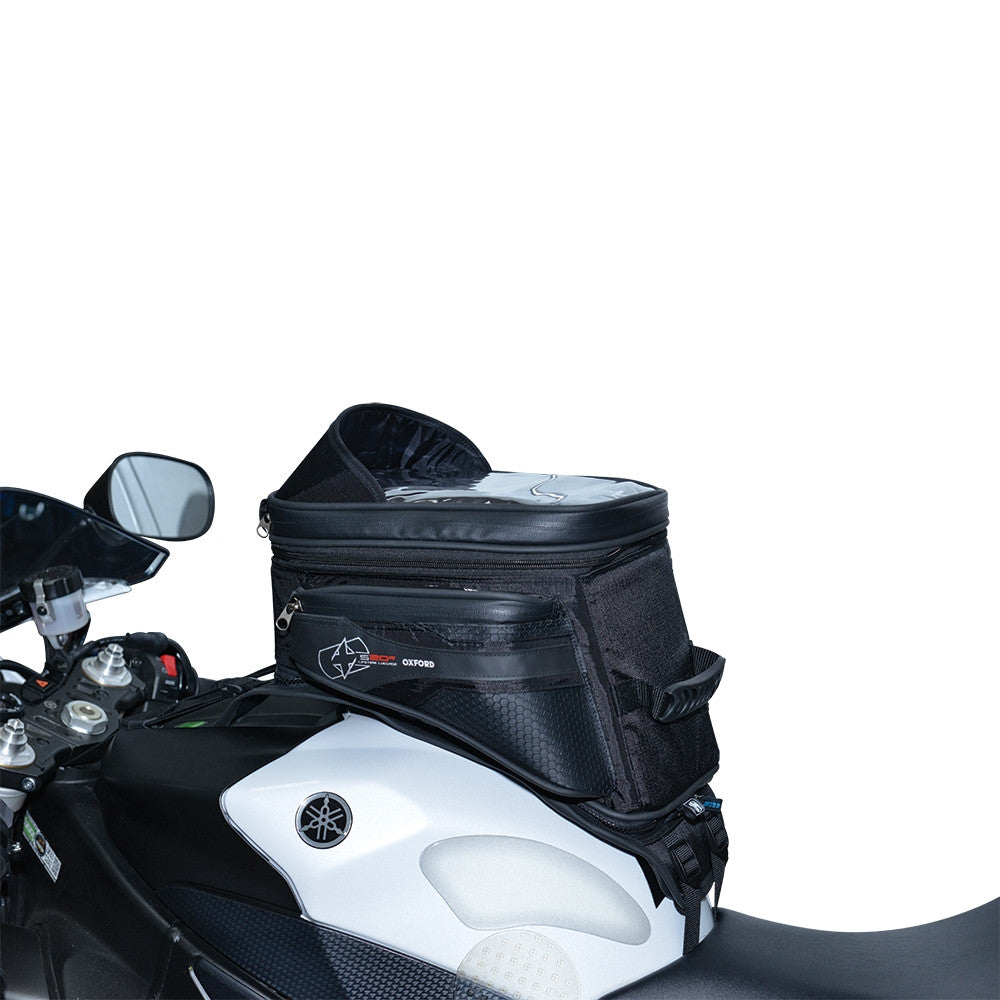 Oxford S20R Adventure Motorcycle Strap On Tank Bag 20 Litres - Black - Oxford - - MSG BIKE GEAR
