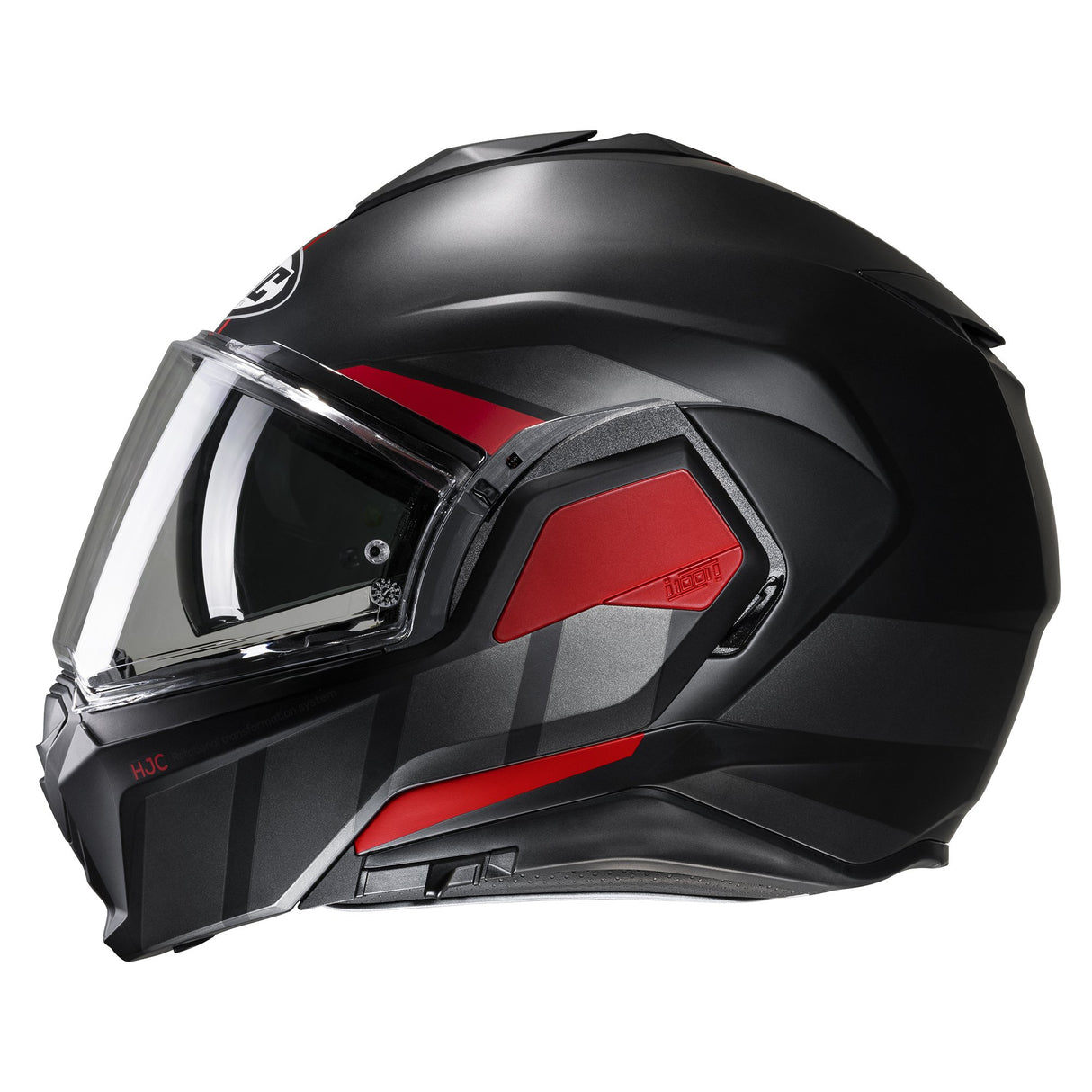 HJC I100 Beis Flip Front Motorcycle Helmet - MC1SF Red