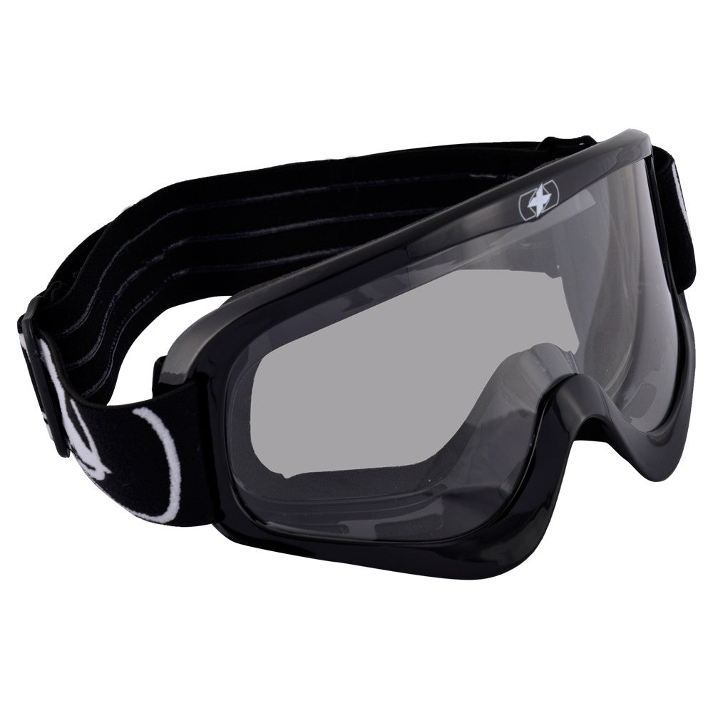 Oxford Fury Adult Motocross MX Enduro ATV Goggles Gloss Black - Clear Lens - Oxford - - MSG BIKE GEAR