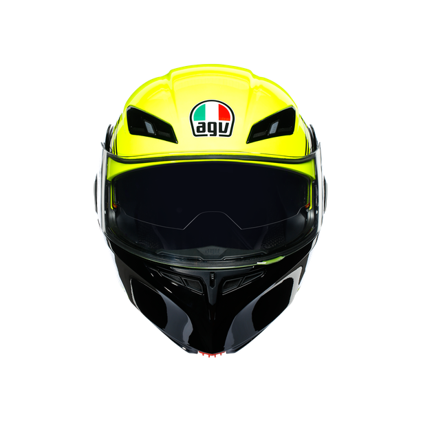 AGV Compact-ST Detroit Flip Front Helmet - Fluo Yellow / Black