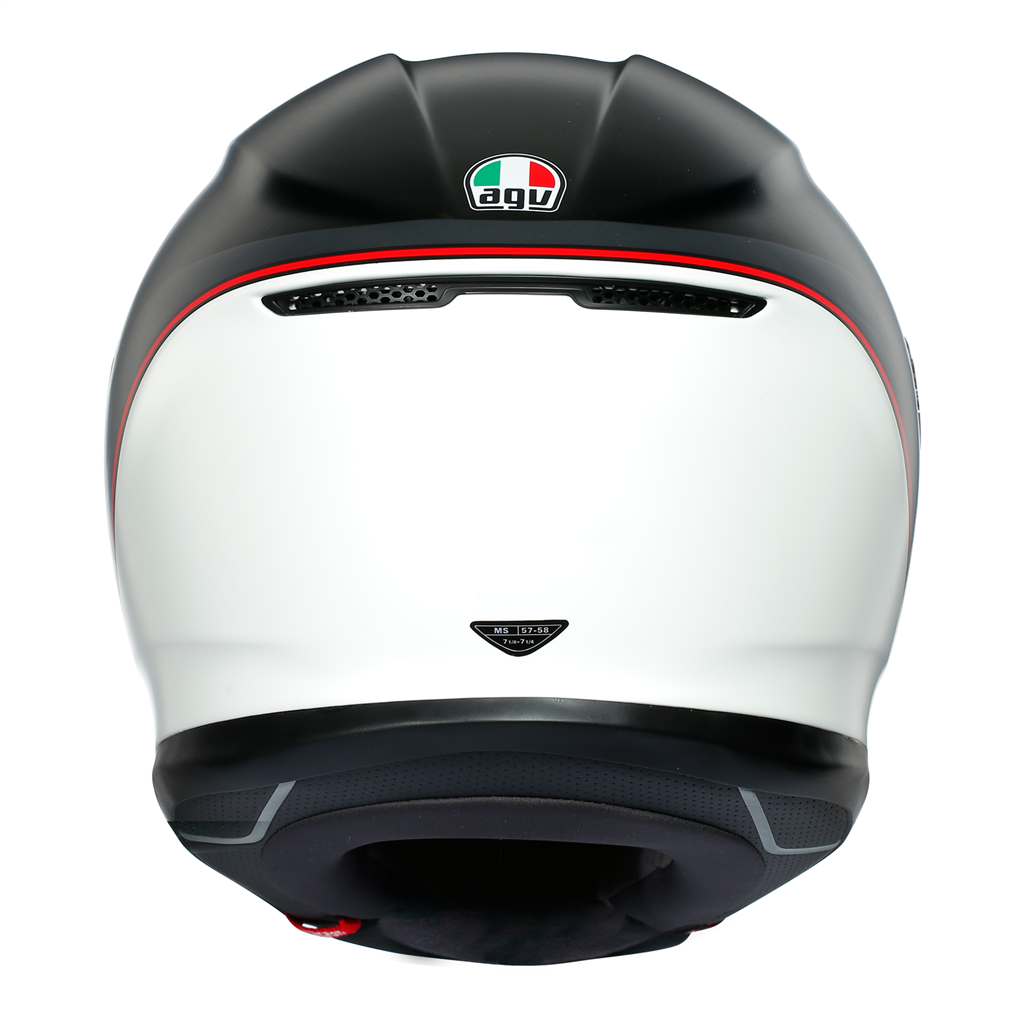AGV K6 "Minimal" Full Face Helmet - Matt Black / White / Red