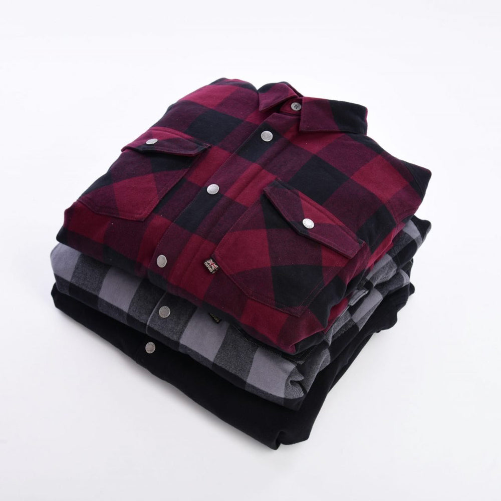 Oxford Kickback 2.0 Mens CE Level 1 Armoured Aramid Check Shirt - Red