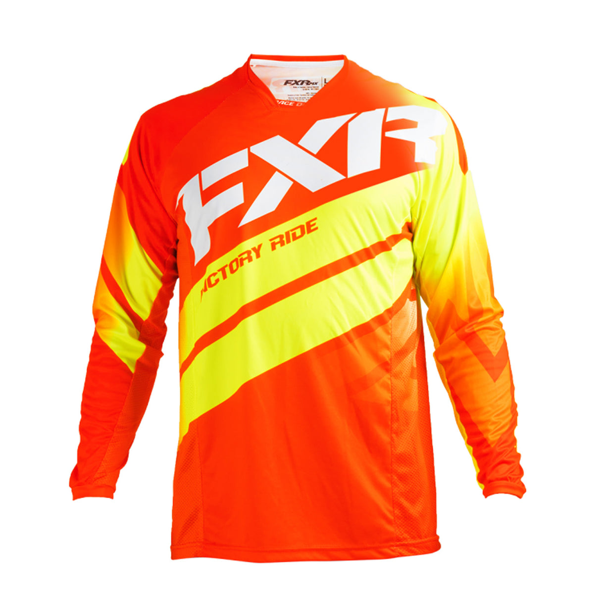 FXR Racing Mission 18 Mens MX Motocross Off Road Jersey - Red/Hi-Viz/White