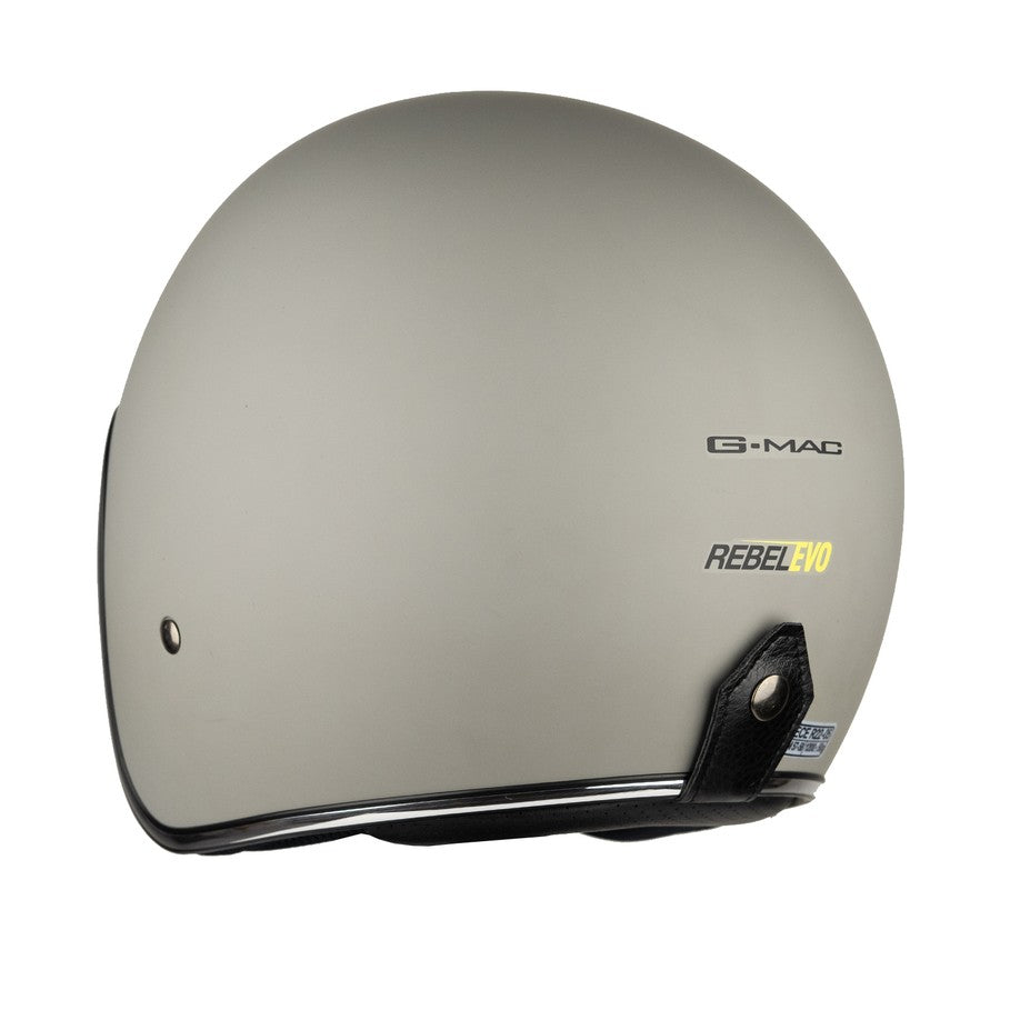 G-Mac Rebel Evo Open Face Helmet - Satin Grey (Also Rebel 2.0 Now Available)