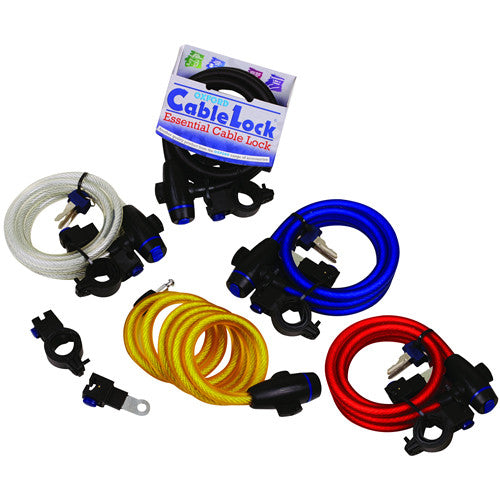 OXFORD MOTORCYCLE MOTORBIKE CYCLE CABLE LOCK WITH 3 KEYS - 1.8m x 12mm - Oxford - - MSG BIKE GEAR - 1