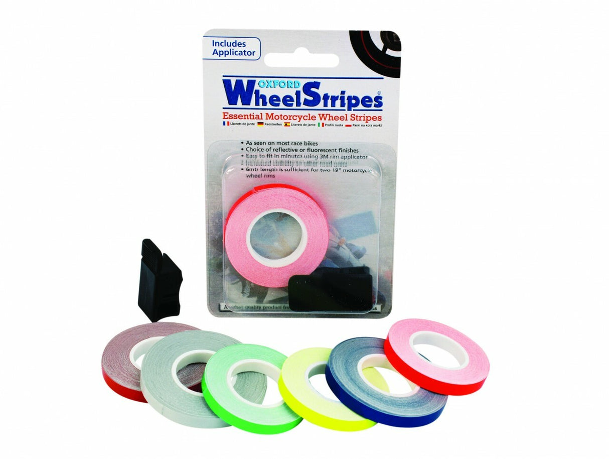Oxford Motorcycle 7mm x 6m Rim Wheel Stripes + Applicator