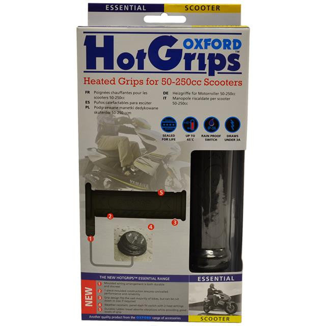 Oxford Hotgrips Essential Scooter with panel switch Heated Grips - Oxford - - MSG BIKE GEAR