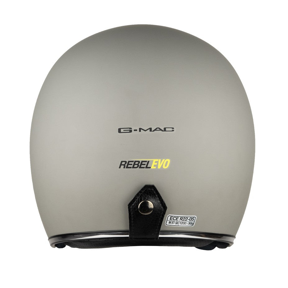 G-Mac Rebel Evo Open Face Helmet - Satin Grey (Also Rebel 2.0 Now Available)
