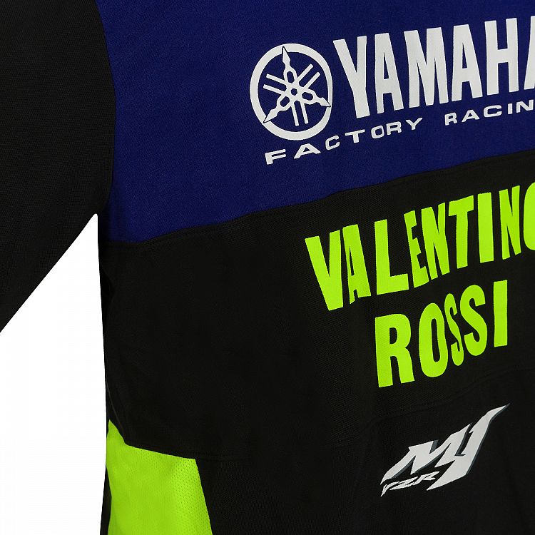Official VR46 Womens Yamaha Racing T-Shirt - Blue / Black