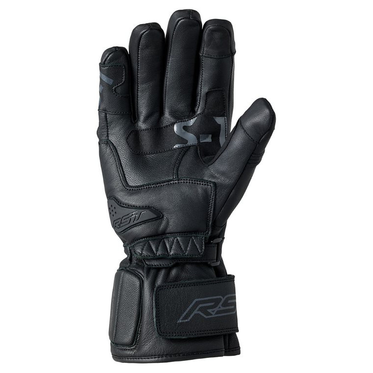 RST S1 CE Mens Waterproof Leather Motorcycle Gloves - Black