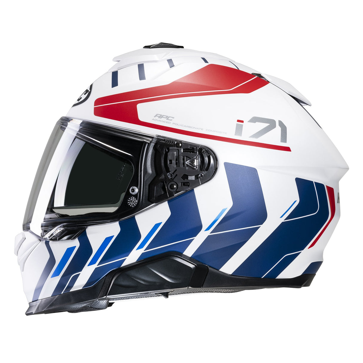 HJC I71 Simo Full Face Motorcycle Helmet - MC21SF White, Red, Blue