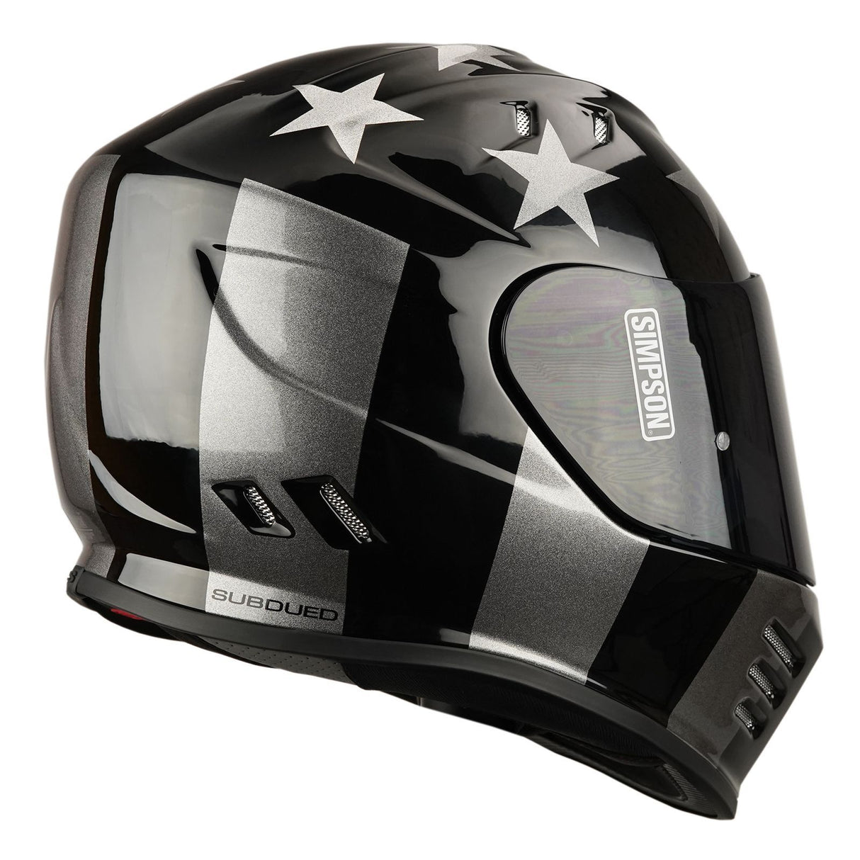 Simpson Venom Subdued Full Face Helmet - Black / Silver