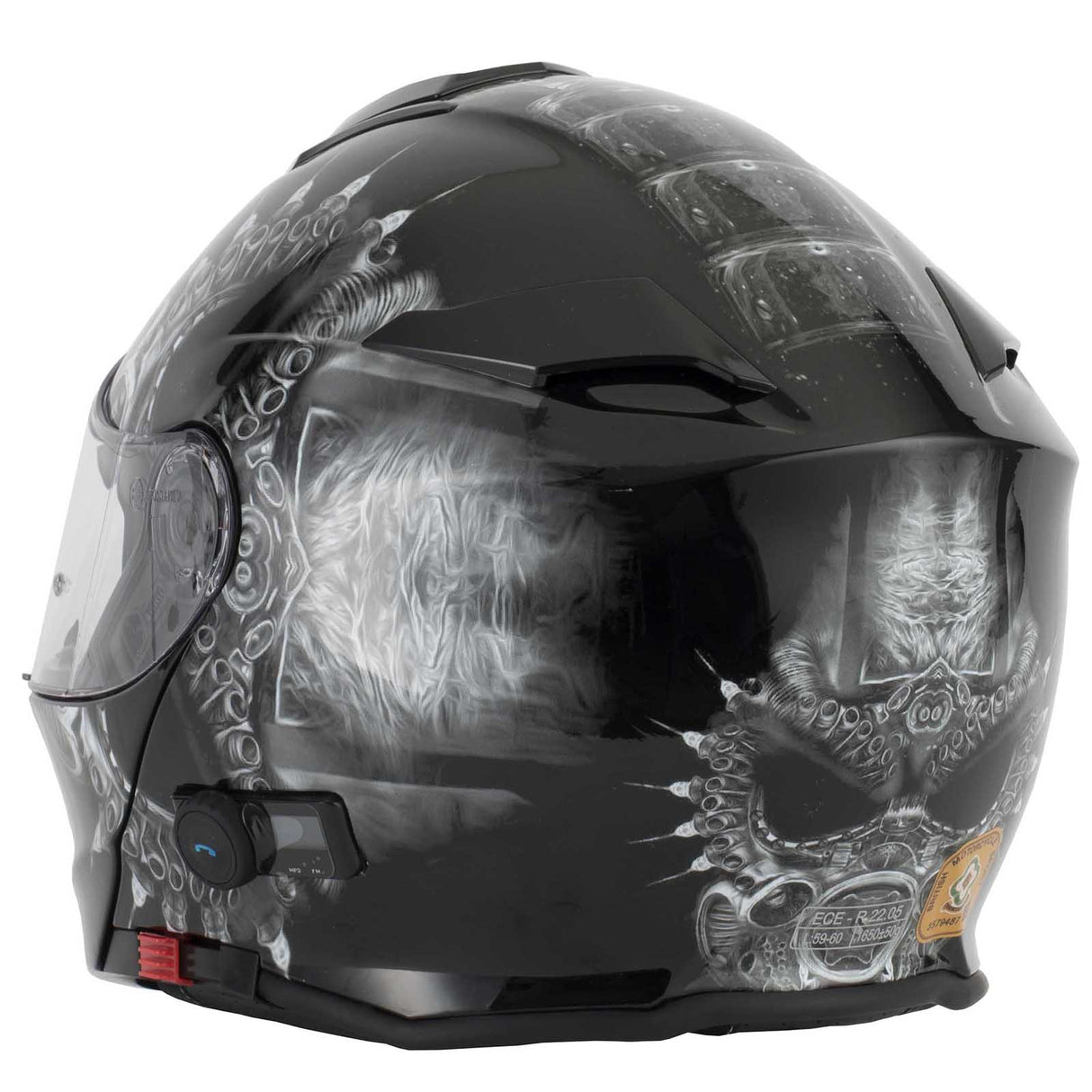 Vcan V271 Blinc Flip Front Helmet - Gloss Black Drogon